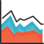 Line chart icon 64x64