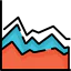 Line chart icon 64x64