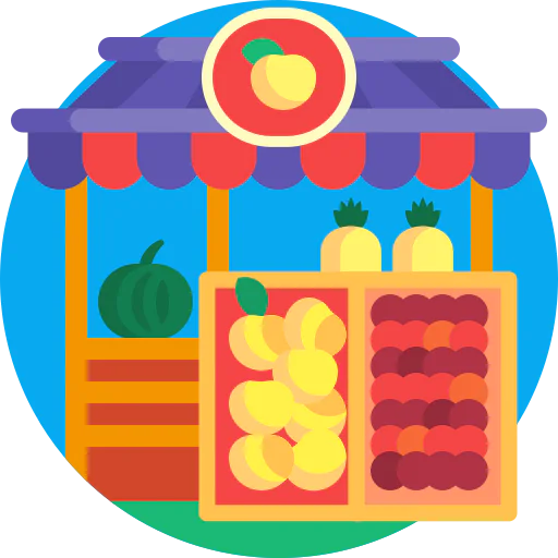 Fruit stand icon