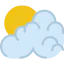 Clouds and sun icon 64x64