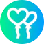 Heart balloon icône 64x64