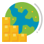 Worldwide shipping icon 64x64
