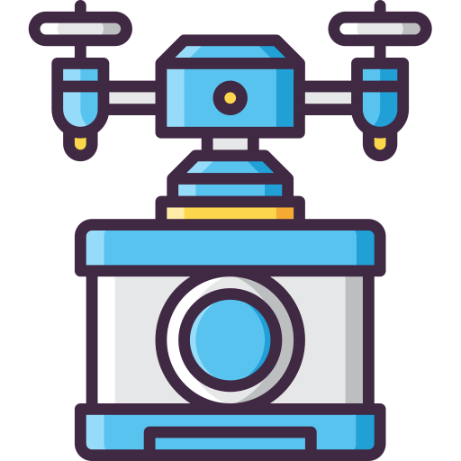 Camera drone icon