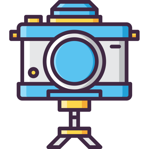 Camera tripod icon