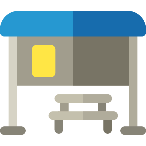 Bus stop icon