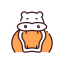 Hippopotamus icon 64x64
