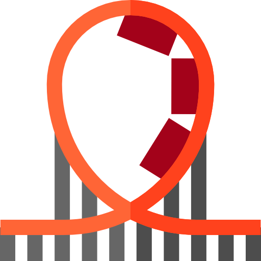 Roller coaster icon