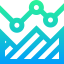 Line chart icon 64x64