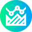 Line chart icon 64x64