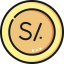 Peru currency icon 64x64