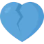 Broken heart icon 64x64