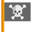 Pirate flag icon 64x64