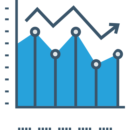 Line graph icon
