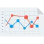 Line chart icon 64x64