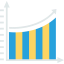 Increasing bar graph icon 64x64