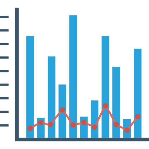 Graph bar icon