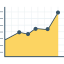 Line chart icon 64x64
