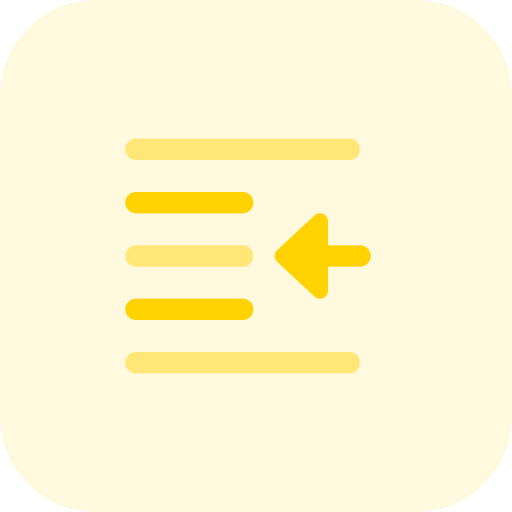 Outdent icon