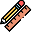 Pencil and ruler icon 64x64