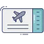 Airplane ticket icon 64x64