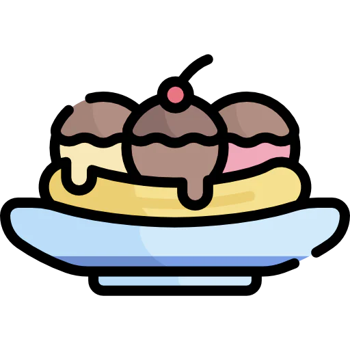 Banana split icon