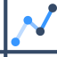 Line chart icon 64x64