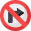 No turn right іконка 64x64