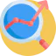 Line chart icon 64x64