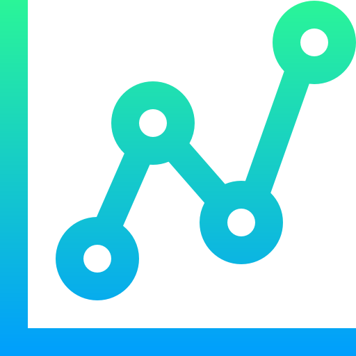 Line graph icon