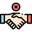 No handshake ícono 64x64
