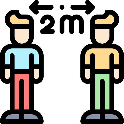 Social distancing icon