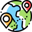 Earth globe icon 64x64