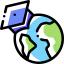 Earth globe icon 64x64