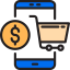 Mobile shopping icon 64x64