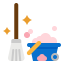Cleaning mop icon 64x64