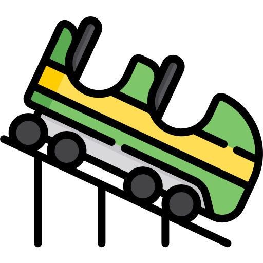 Roller coaster icon