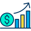 Bar chart icon 64x64