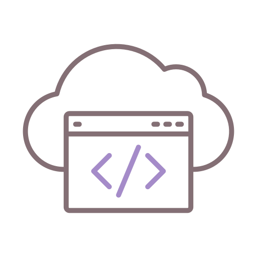 Cloud coding icon
