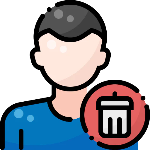 Delete user icon