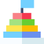 Pyramid chart icon 64x64