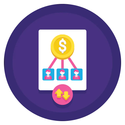 Shareholders equity statement icon