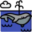 Blue whale icon 64x64