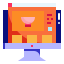 Online shopping icon 64x64