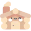 Wooden house icon 64x64