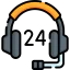 24 hours support icon 64x64