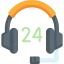 24 hours support icon 64x64