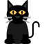 Black cat icon 64x64