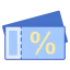 Discount voucher icon 64x64