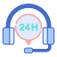 24 hours support icon 64x64