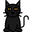 Black cat icon 64x64